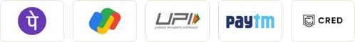 Pay with PhonePe, Google Pay, UPI, Paytm or CRED