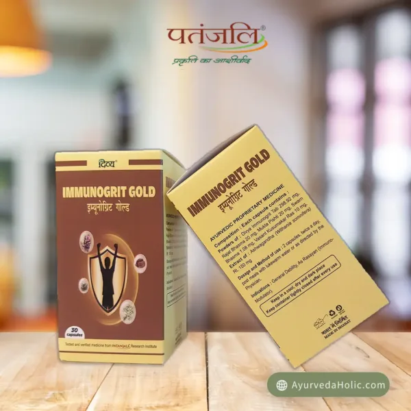 DIVYA IMMUNOGRIT GOLD CAPSULE 30 N (PATANJALI) | AYURVEDA HOLIC