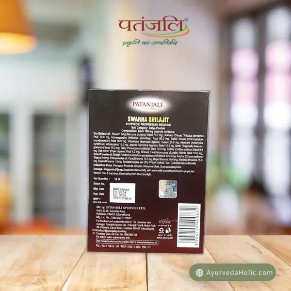 PATANJALI SWARNA SHILAJIT CAPSULE 10PC | AYURVEDA HOLIC
