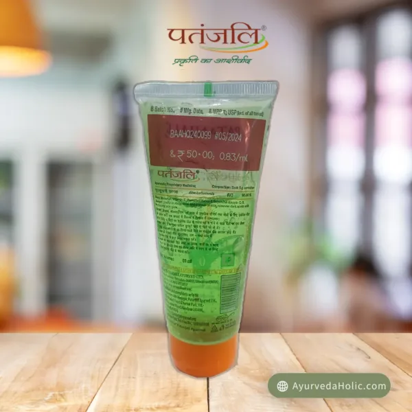 ALOEVERA GEL FACE WASH(60GM)-PATANJALI|AYURVEDA HOLIC