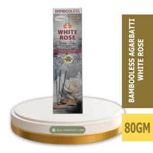 aastha bambooless agarbatti white rose-80g