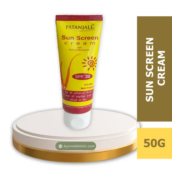 SUN SCREEN CREAM SPF30 (50GM)-PATANJALI|AYUVEDA HOLIC