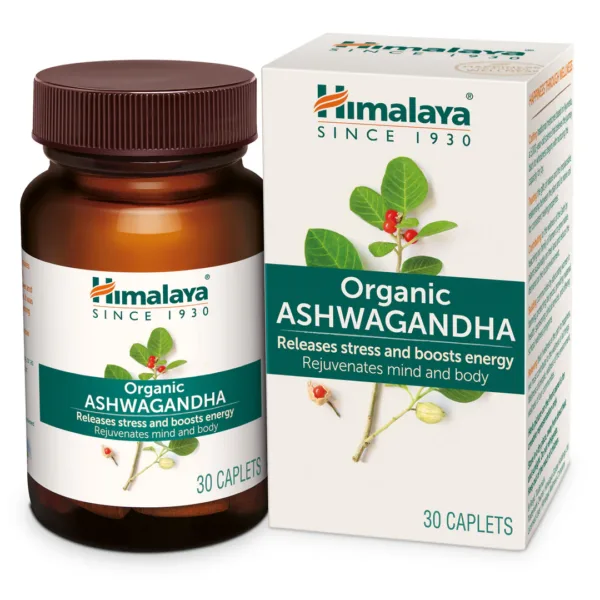 Himalaya Organic Ashwagandha 30 caplets pack