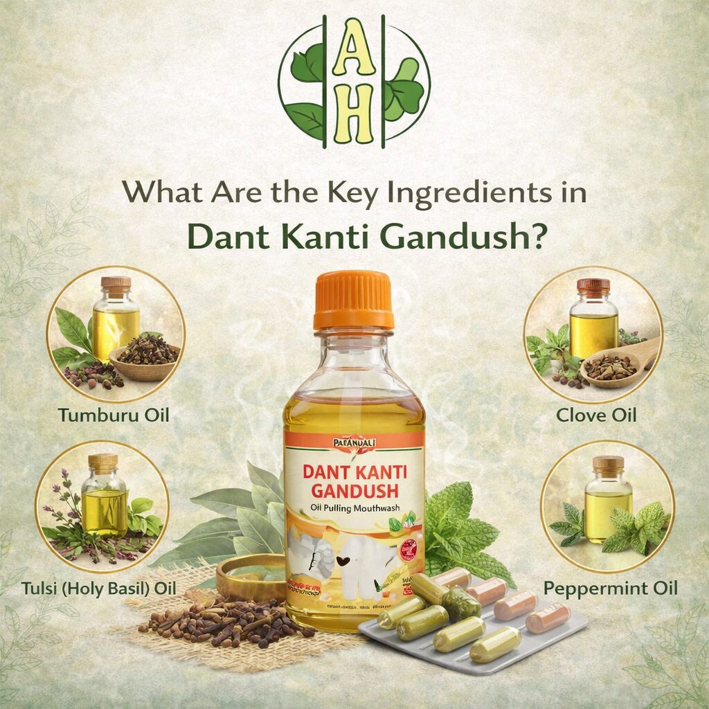 What are the key ingredients in dant kanti gandush?