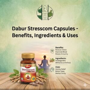 Dabur Stresscom Capsules - Benefits, Ingredients & Uses