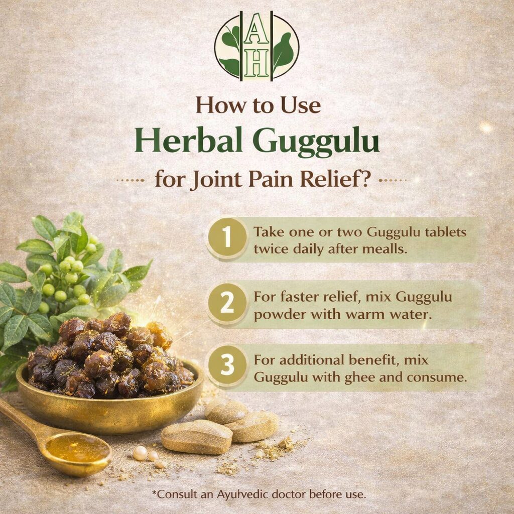 How to use herbal guggulu for joint pain relief?