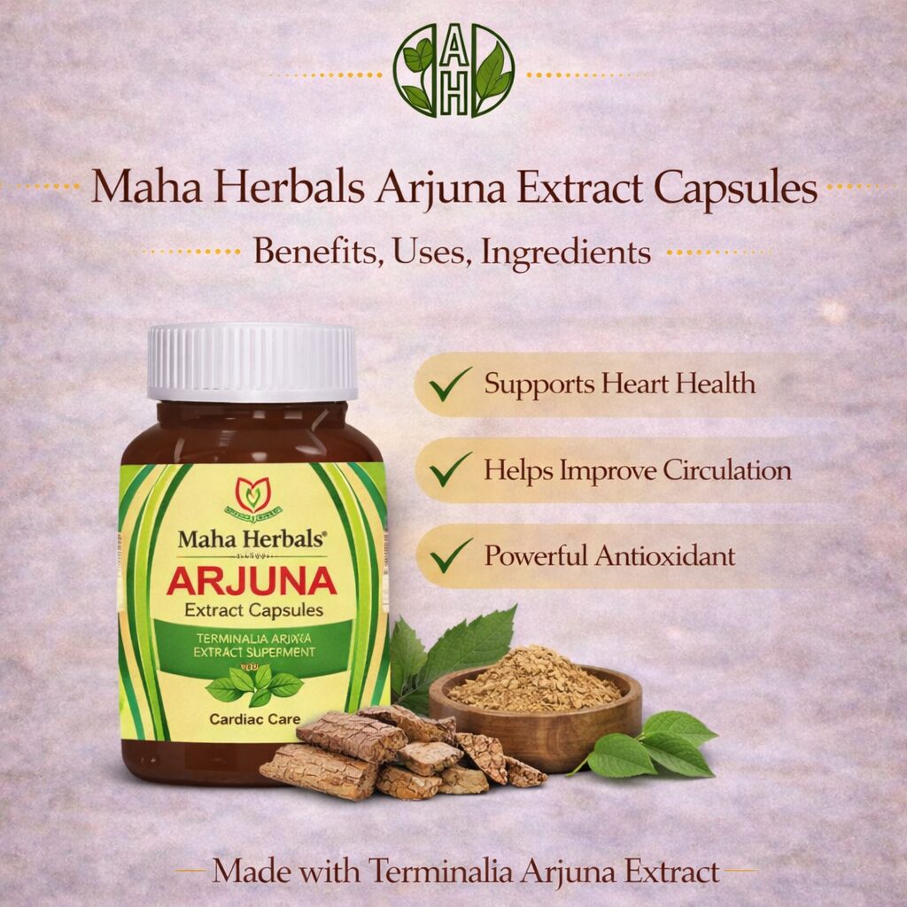 Maha Herbals Arjuna Extract Capsules – Benefits, Uses and Ingredients