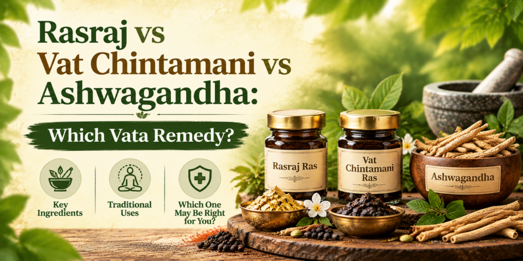 Rasraj vs Vat Chintamani vs Ashwagandha: Which Vata Remedy?