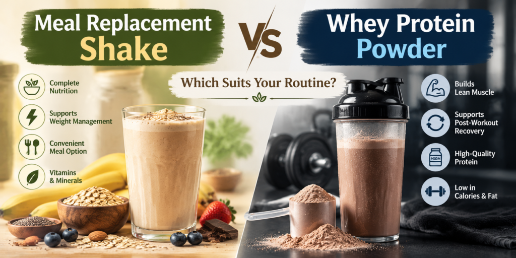 Meal Replacement Shake vs Whey Protein Powder: Which Suits Your Routine?