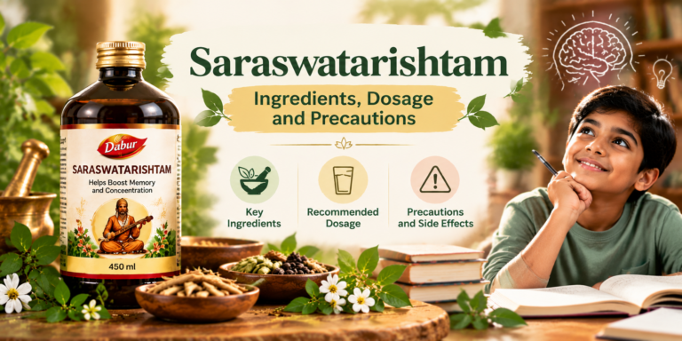 Saraswatarishtam Memory Wellness Infographic Saraswatarishtam: Ingredients, Dosage and Precautions